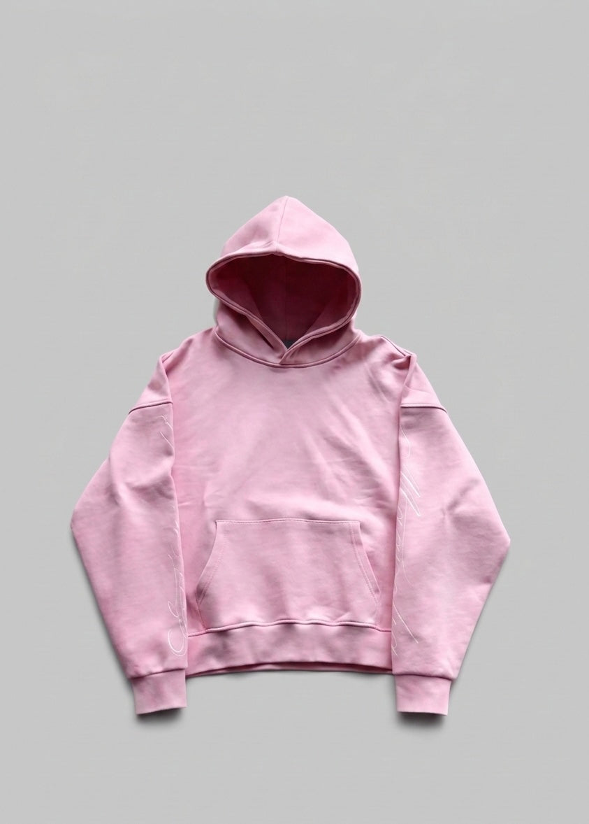 Camellia pink streetwear hoodie by EccentricWrldCo