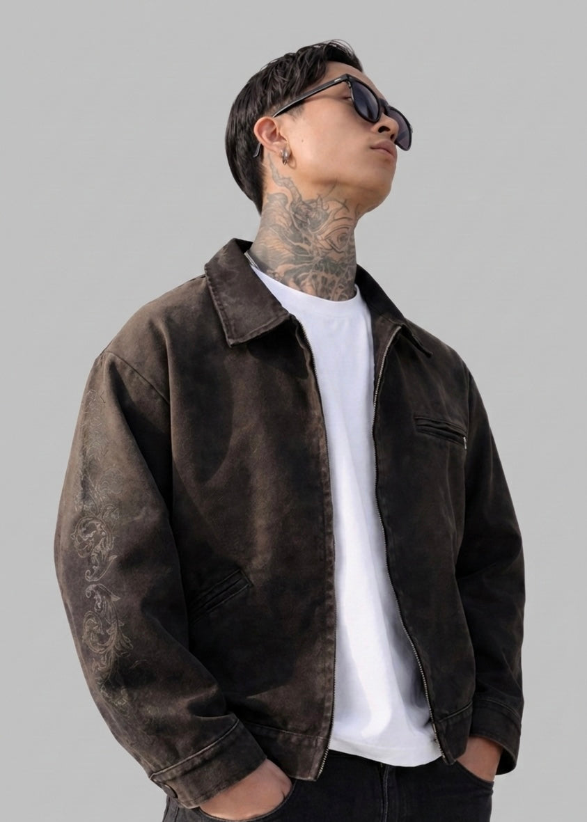 Flourish Jacket streetwear jacket by EccentricWrldCo